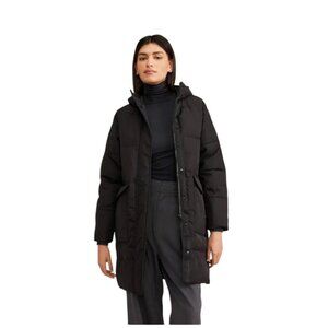 Everlane Black Hoodie The Long Puffer Jacket Parka